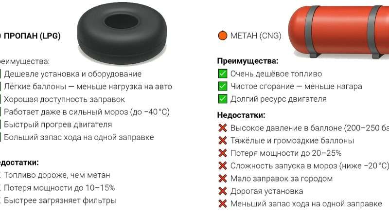 Метан для автомобиля: безопасность, преимущества и недостатки