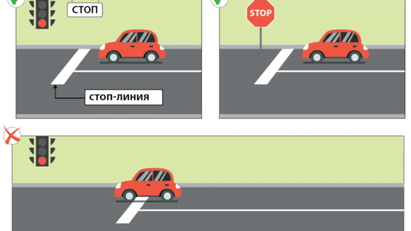 Надо ли держать автомобиль на тормозах, находясь перед стоп-линией?